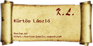Kürtös László névjegykártya