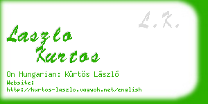 laszlo kurtos business card